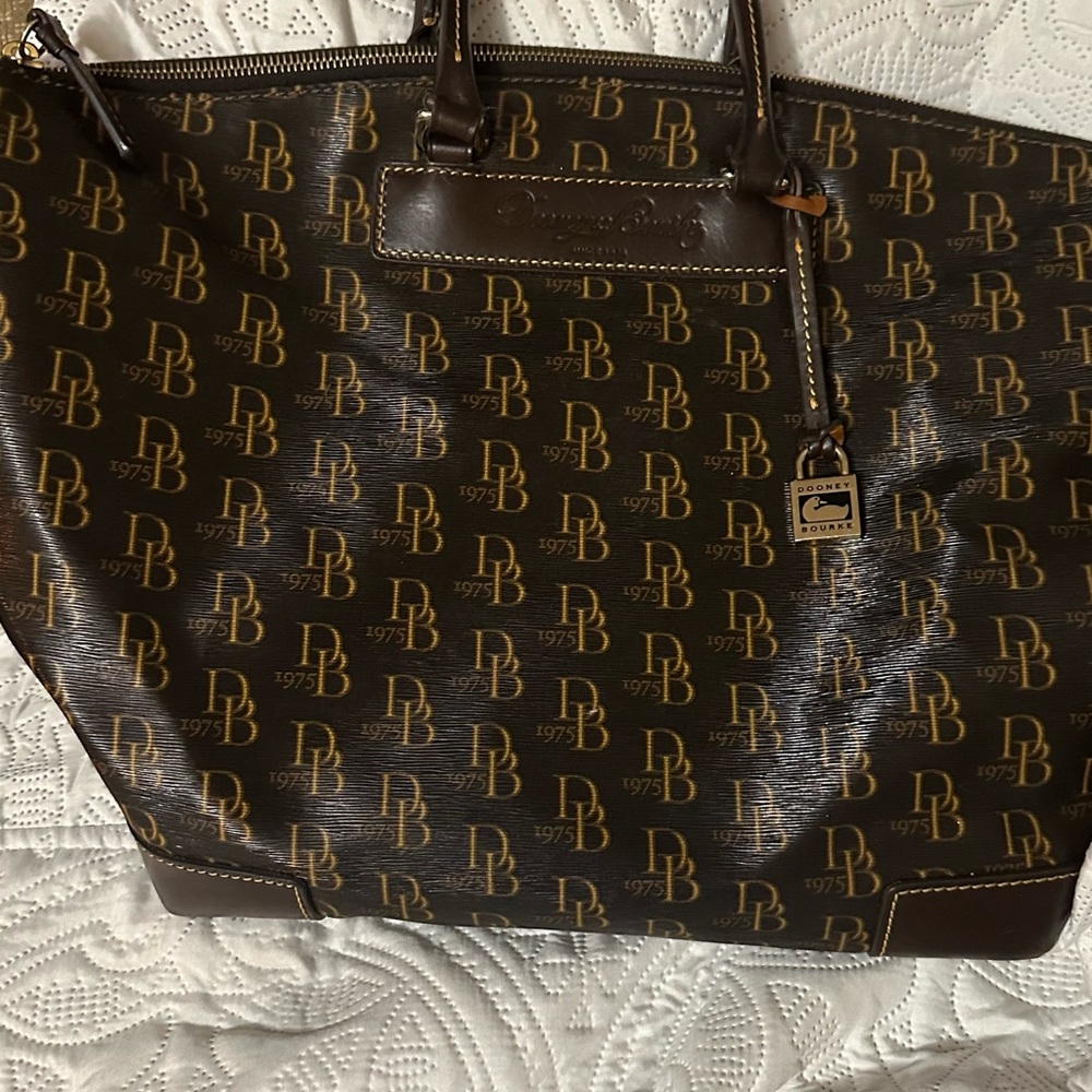 Dooney & Bourke Brown Monogram Tote Bag